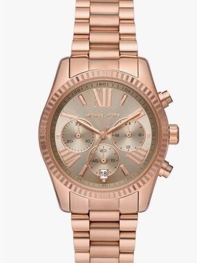 Michael Kors Lexington Chronograph Rose GoldTone Stainless Steel Bracelet Watch